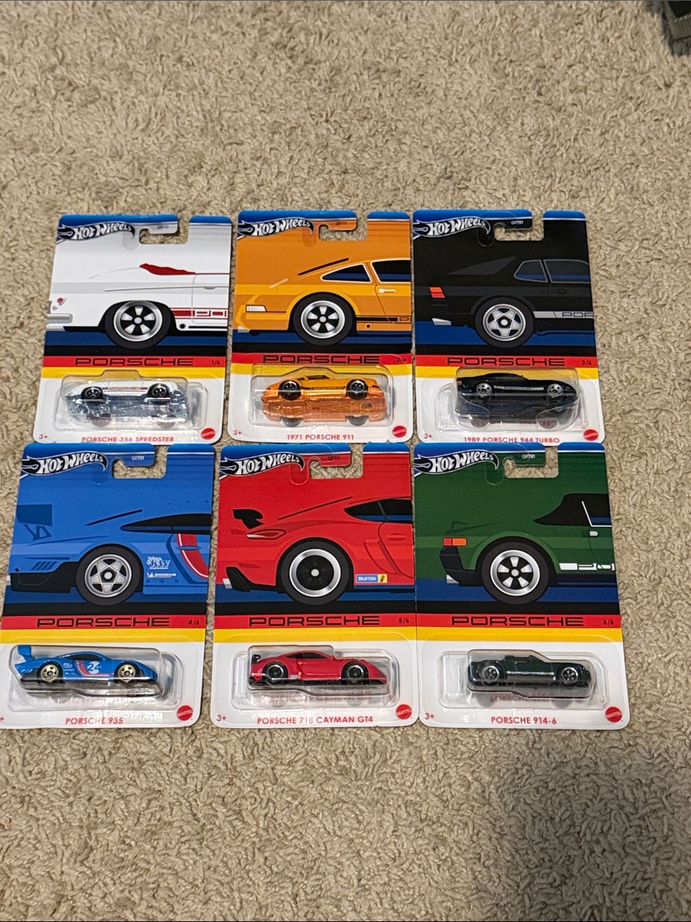 Hot Wheels Walmart Exclusive Porsche 2023 Set Of 6 NEW GRT01
